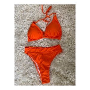 Orange High Cut Bikini